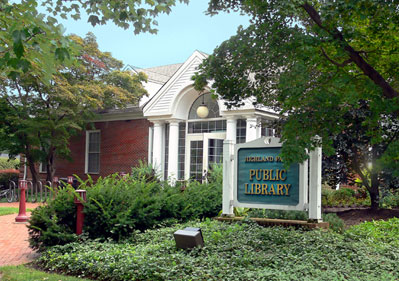 Outside Highland Park Public Library