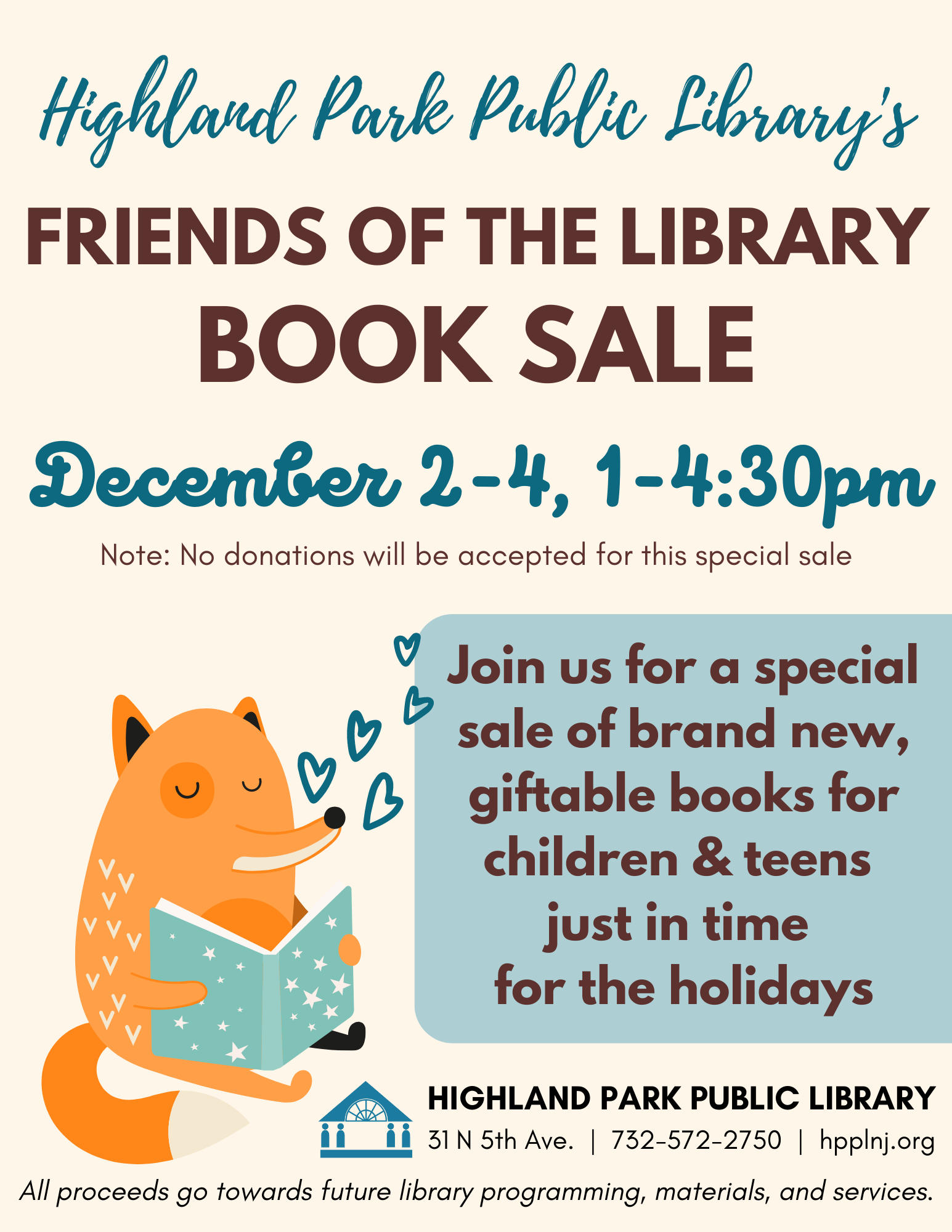 Children's Book Sale 1430pm Highland Park Public Library